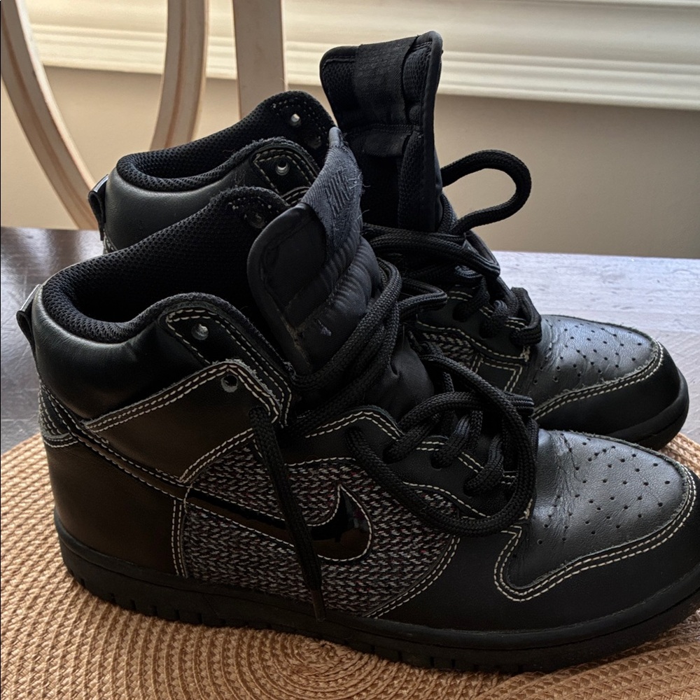 Nike Black and Gray High-Top Sneakers